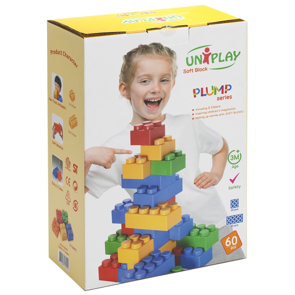 Greenbean - Jumbo Soft Blocks - Plump - 60pcs - Box -**