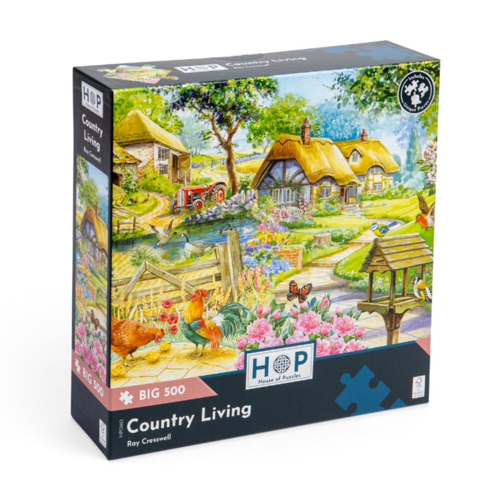 House of Puzzles - Country Living - XL Pieces - 500 Piece Jigsaw Puzzle