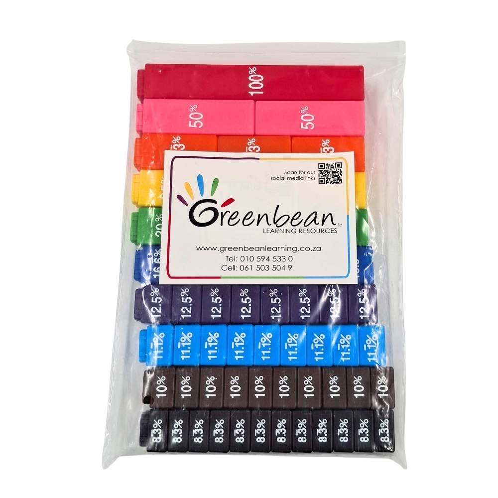 Greenbean - Equivalency Cubes - Fraction Learning Set - 60pcs