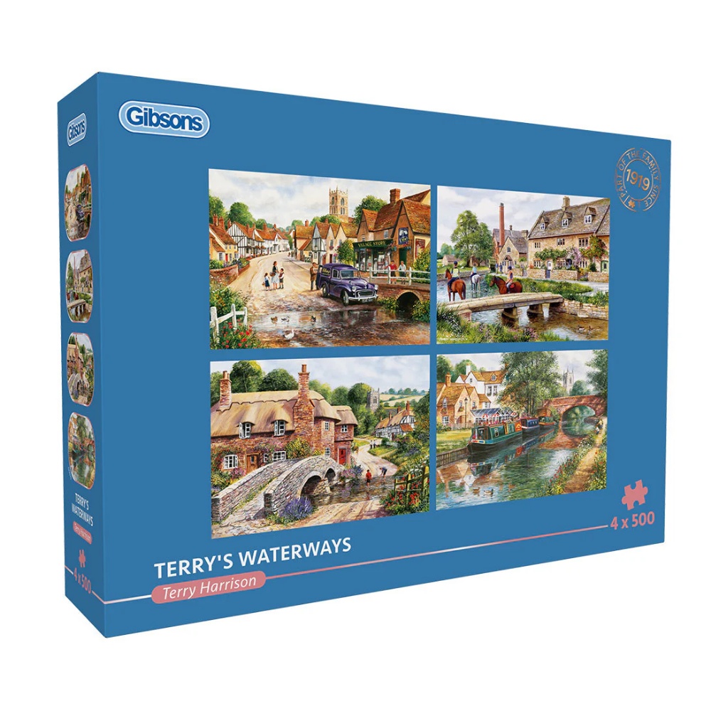 Gibsons - Terry's Waterways - 4 x 500 Piece Jigsaw Puzzles