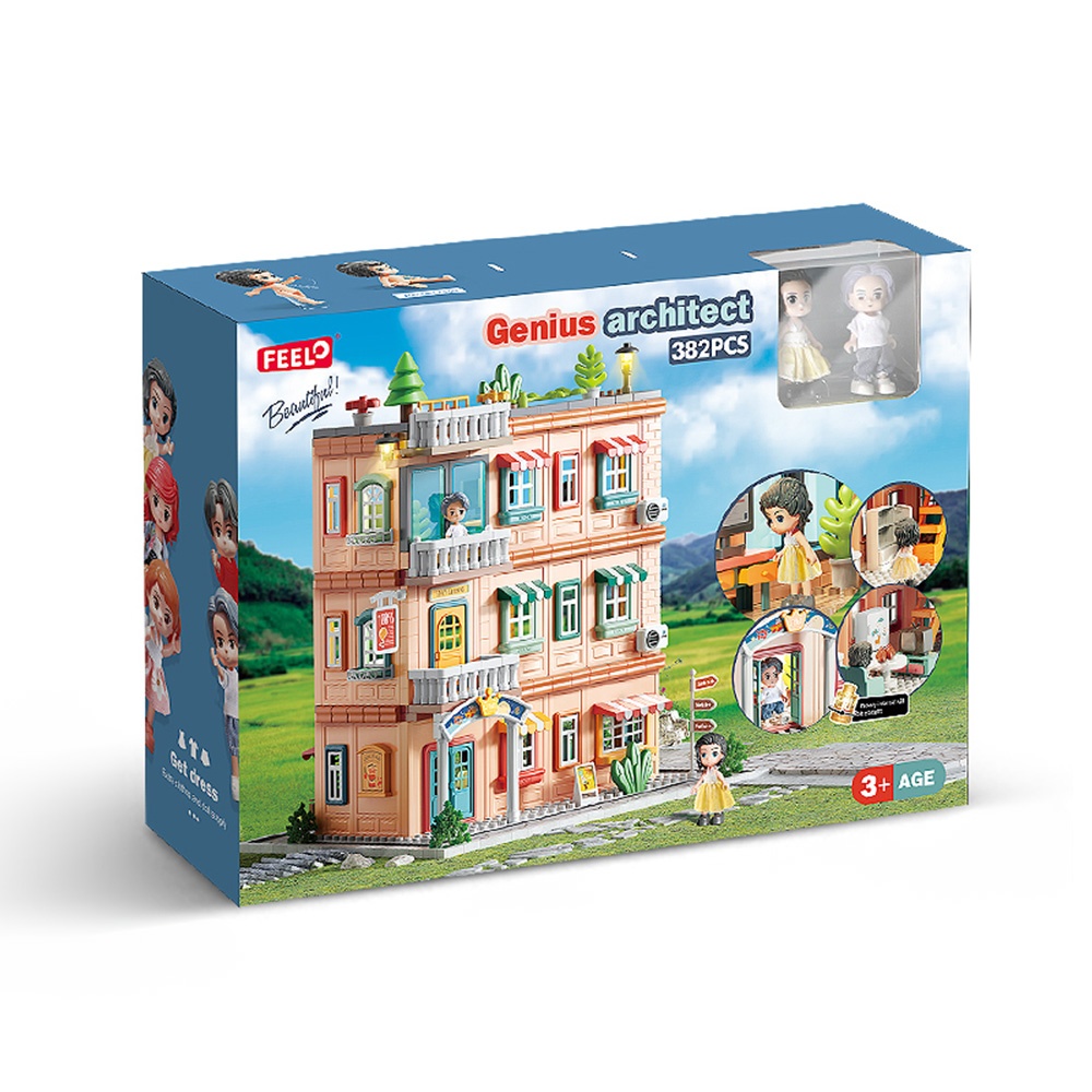 Feelo - Genius Architect Villa - Building Block Set - 382 Pieces