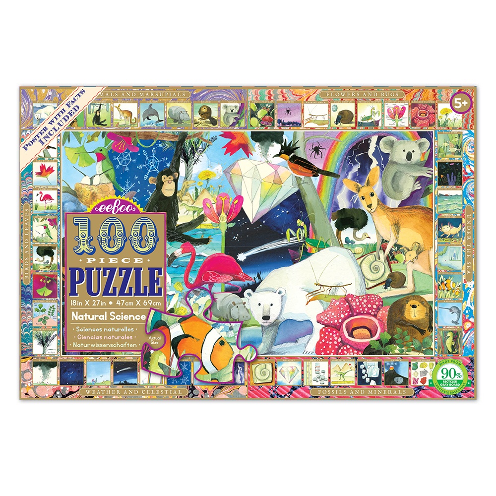 eeBoo - Natural Science - 100 Piece Jigsaw Puzzle for Kids -**