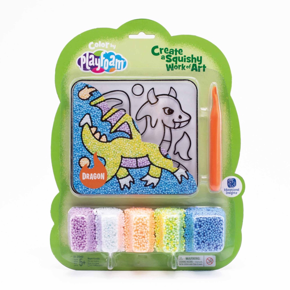Educational Insights - Colour By Playfoam® Dragon - Sensory Dough Craft Set
