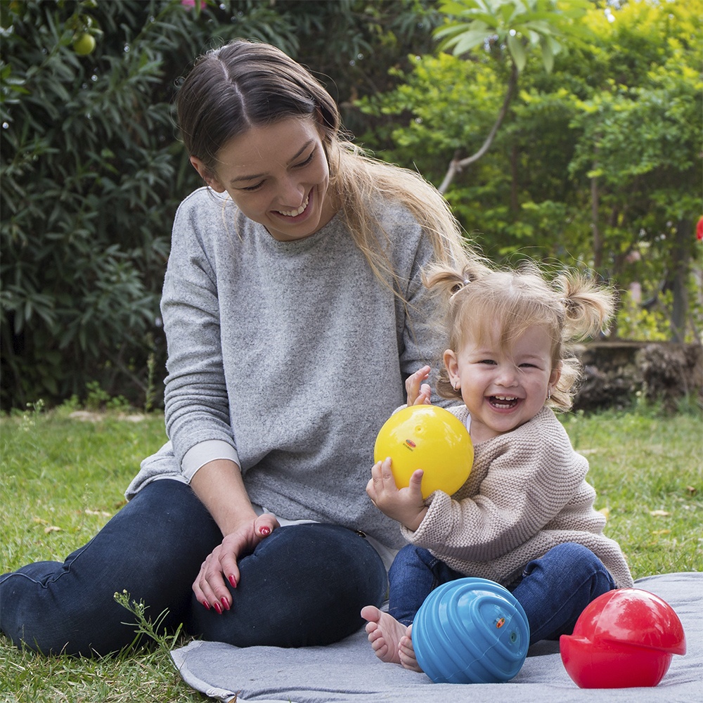 edushape - Fun Z Sensory Balls 3-Pack - Unique Rolling & Bouncing Baby Toy