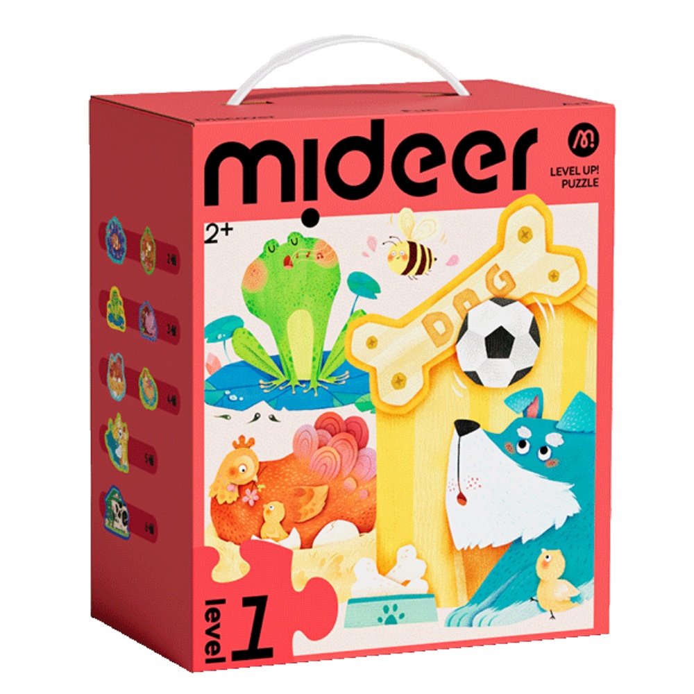 Mideer - Level Up Jigsaw Puzzle for Kids- 8-in-1 - Level 1 Sweet Home