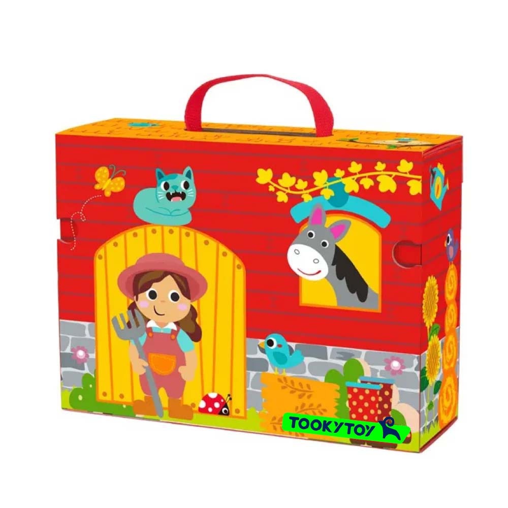TookyToy - Pretend Play Story Box: Farmyard Friends Toy Set