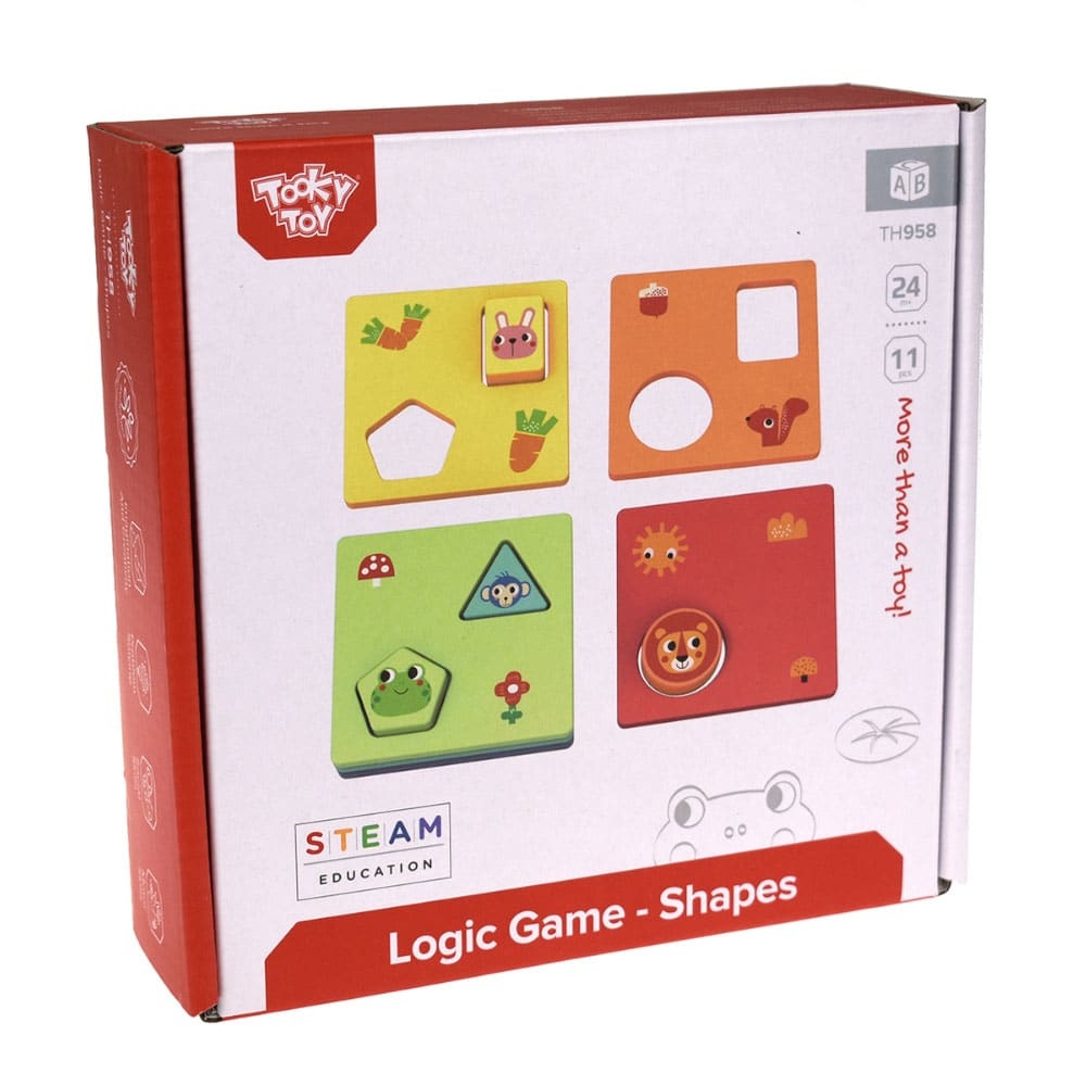 TookyToy - Wooden Shapes & Colours Puzzle