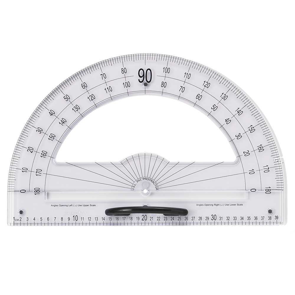 EDX Education - Semi Protractor - Transparent
