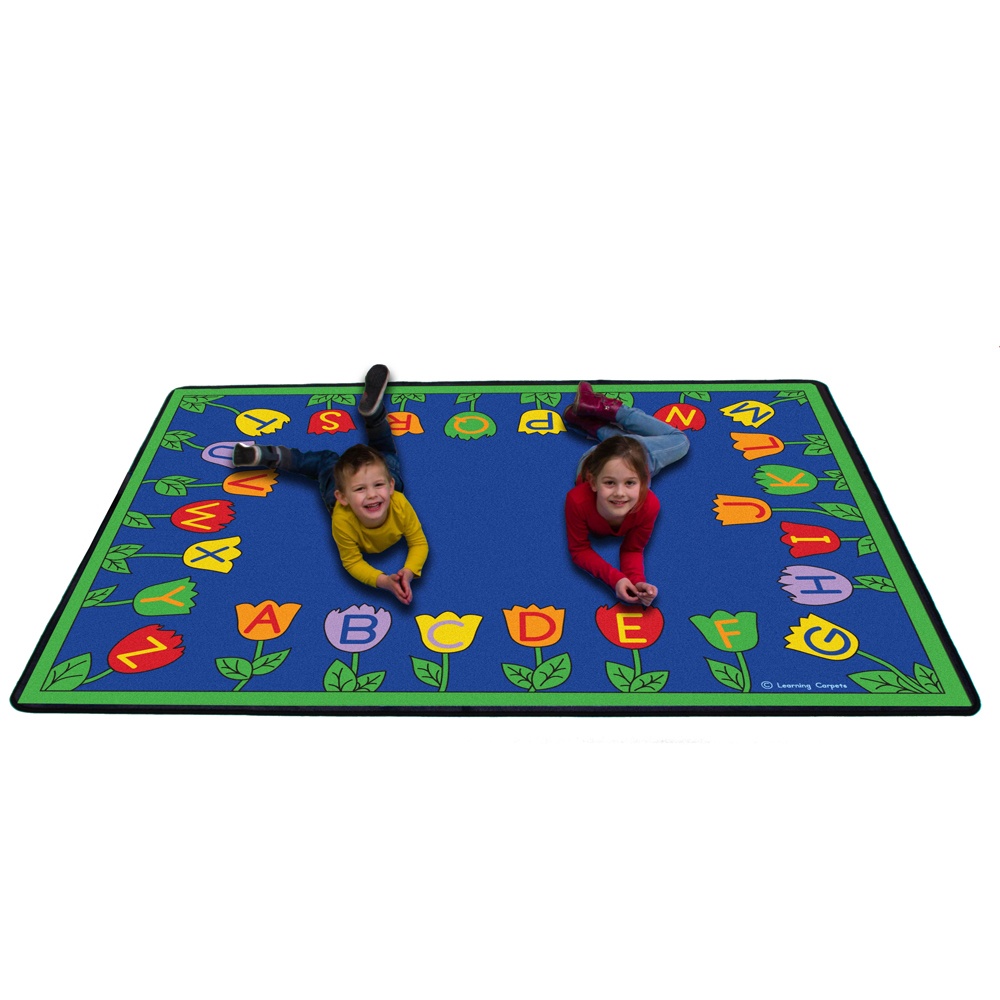 Learning Classroom Carpets - Tulips Alphabet Garden - Rectangle - 257 x 178 cm