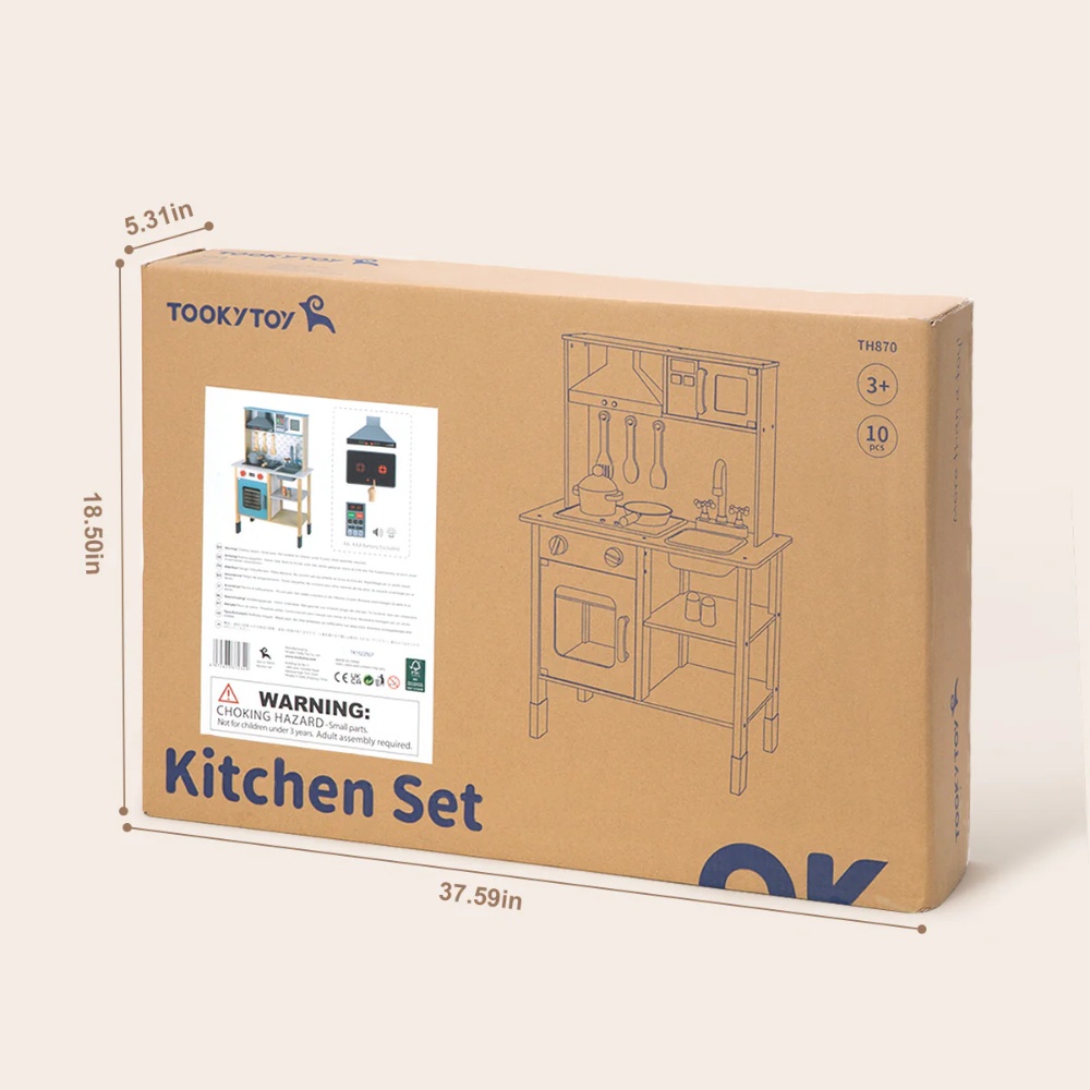 TookyToy - Pretend Play Kitchen Set with Accessories