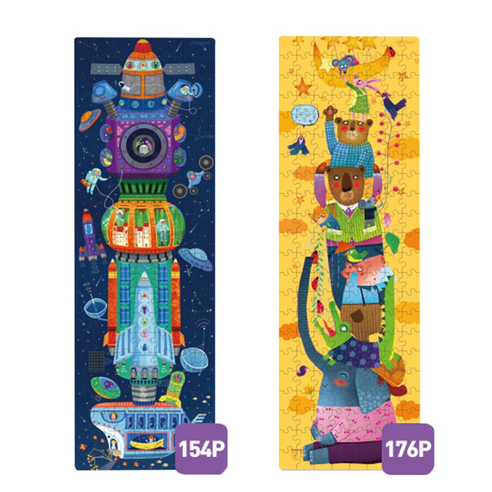 Mideer - Level Up Jigsaw Puzzle for Kids - 2-in-1 - Level 6 The World Imagination