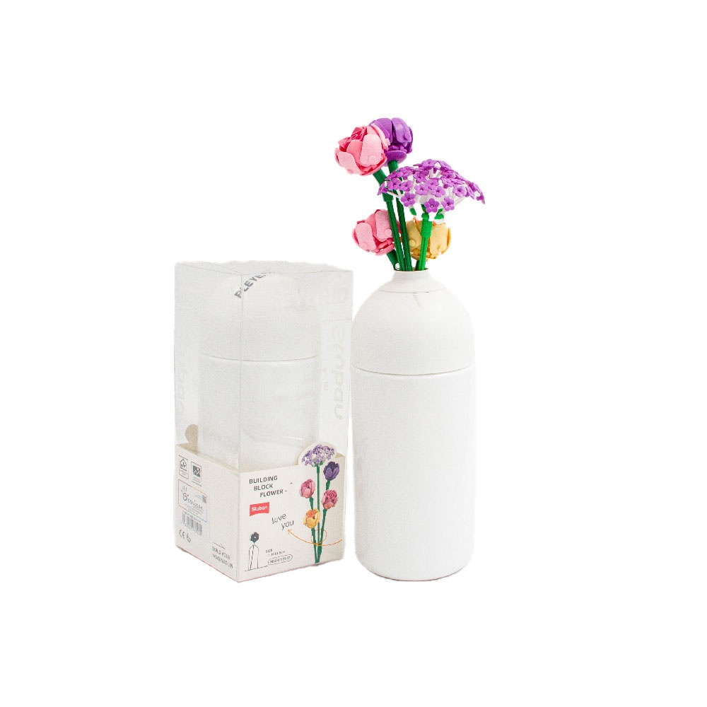 Sluban Building Set: Pleyerid - Flowers - Peony - 198pcs