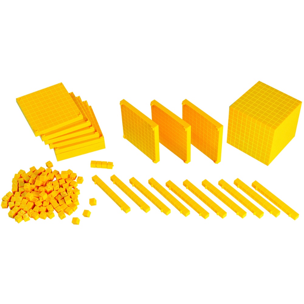 Gigo - Base Ten Linking Set - Yellow - 161pcs Container
