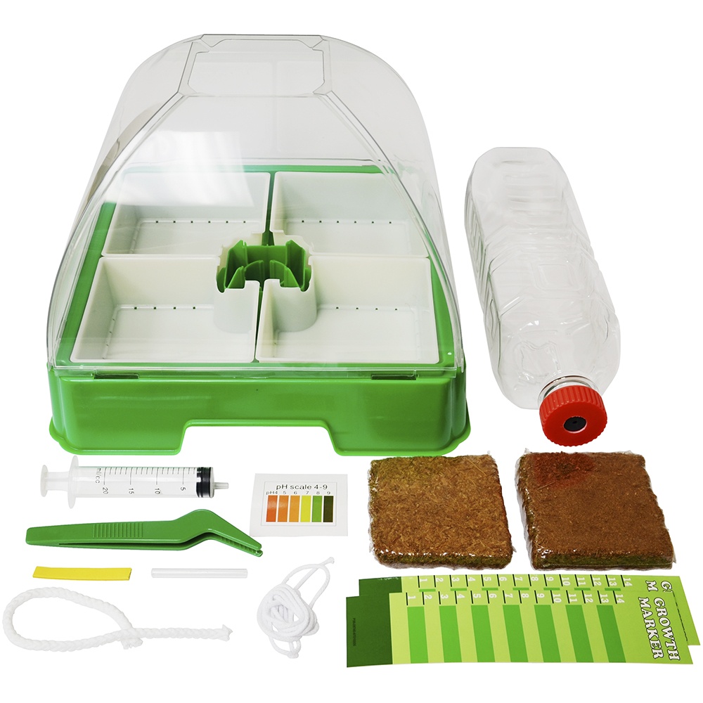 Edu-Toys - Hydroponics Greenhouse Kit - 12 Activities - Science Learning Kit for Kids