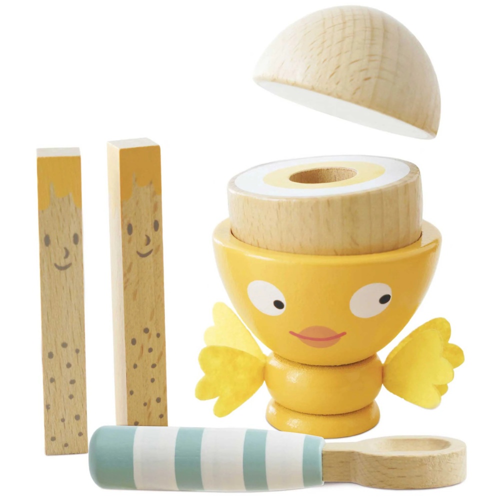 Le Toy Van - Wooden Egg Cup & Soldiers - 6pcs