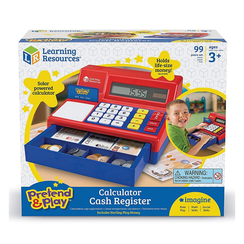 Learning Resources - Pretend & Play® - Calculator Cash Register with UK Currency