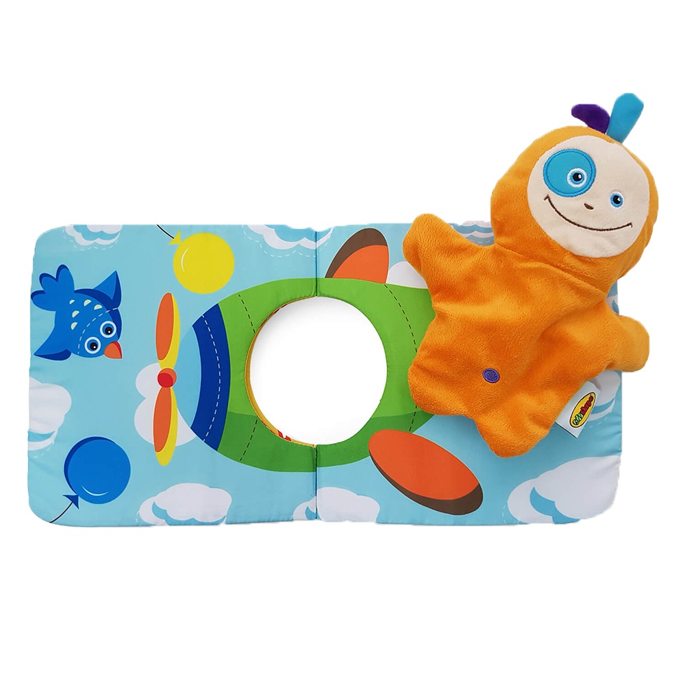 edushape - Puppet Playland Baby Book - Soft Interactive Book & Puppet Set
