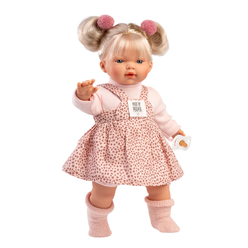 Llorens - Baby Girl Doll with Crying Mechanism, Pink Clothing & Accessories: Roberta - 33cm