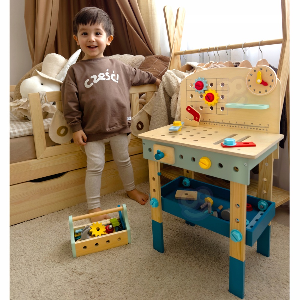 TookyToy - Pretend Play Work Bench & Tools Toy Set