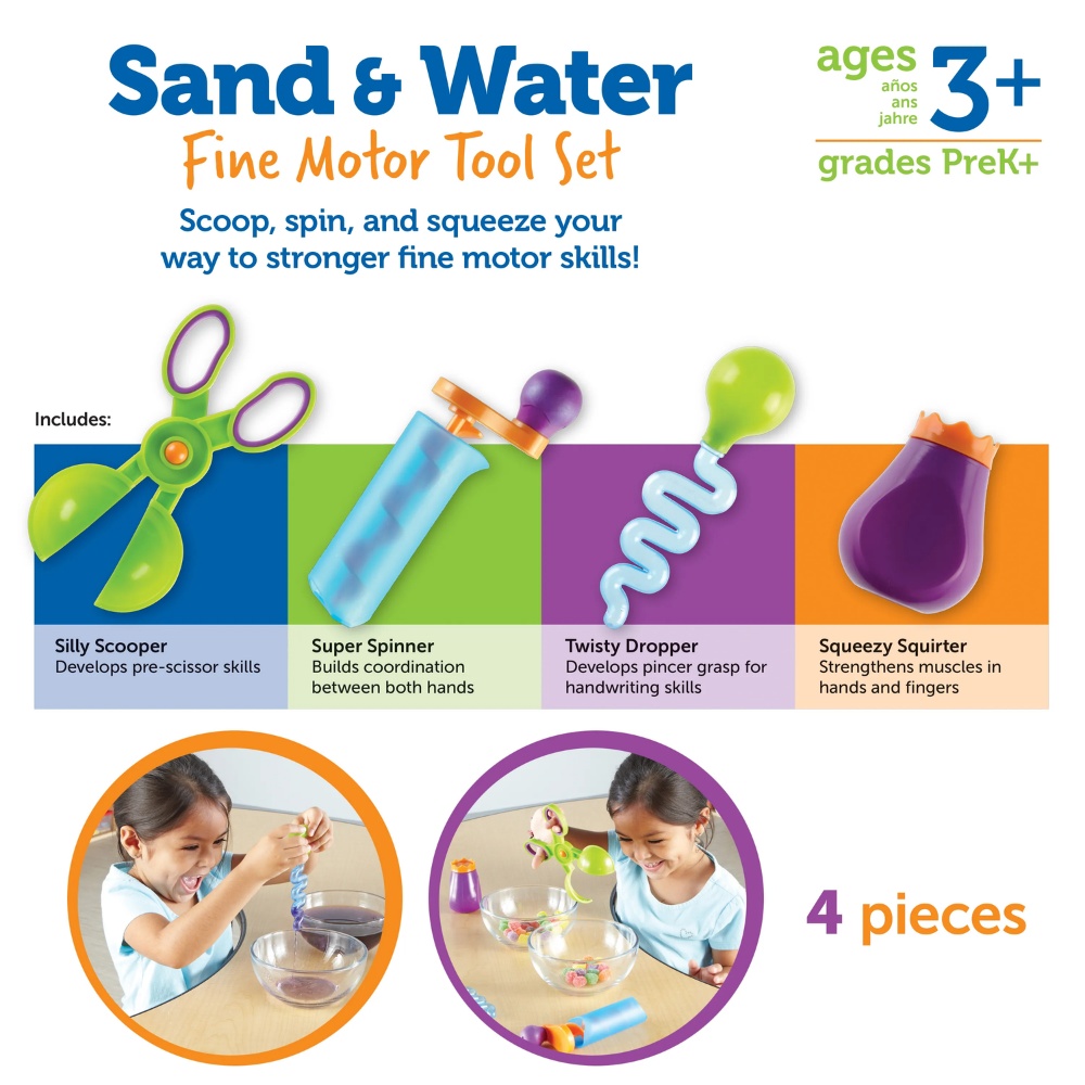 Learning Resources - Sand & Water Fine Motor & Sensory Play Tool Set