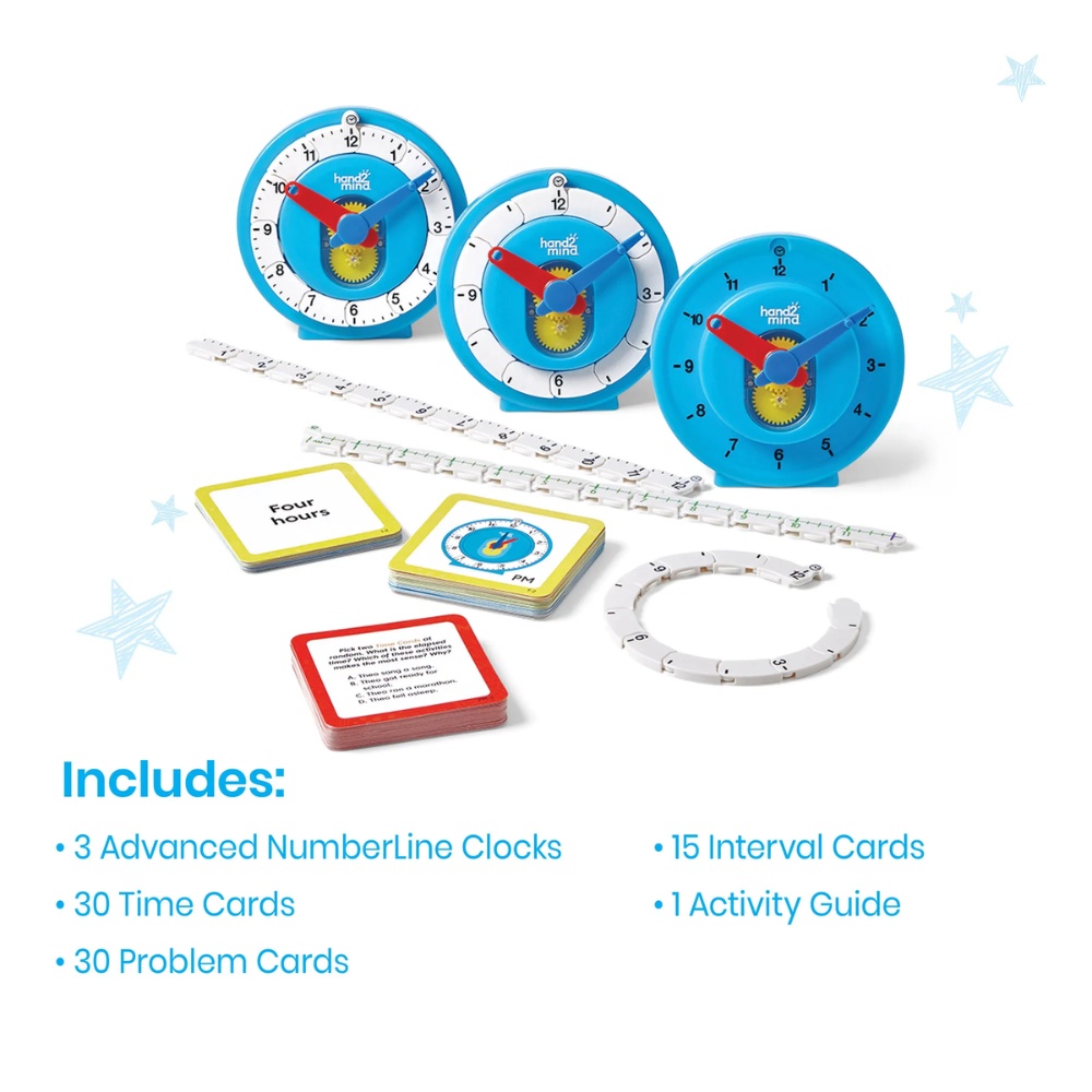 Hand2Mind - Learning Intervals of Time Centre Kit - Clock Learning Activities