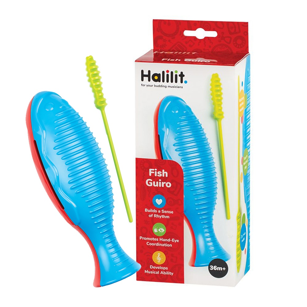 Halilit - Music Instrument for Babies & Toddlers - Fish Guiro -**
