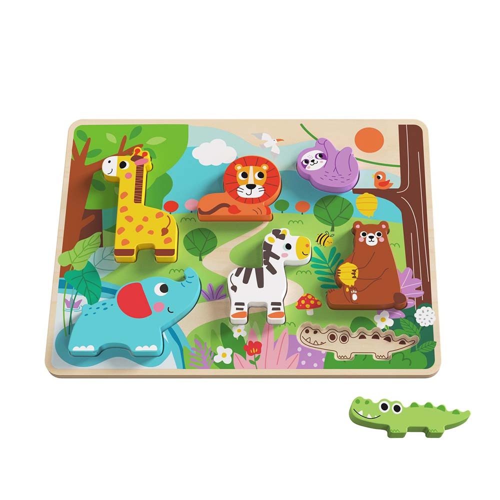 TookyToy - Wooden Chunky Animal Puzzle