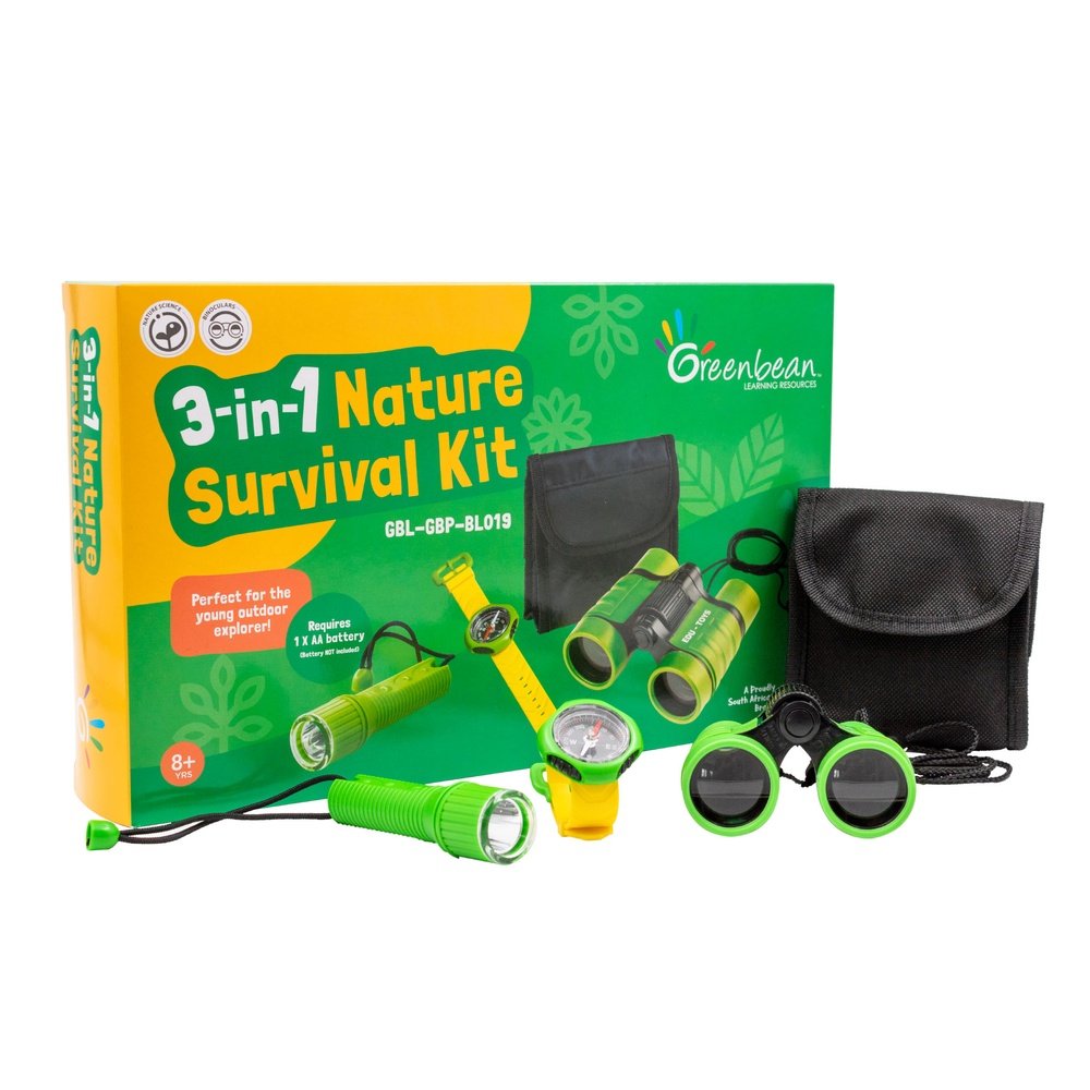 Greenbean - Nature Survival Kit - Binocular with Lanyard & Compass