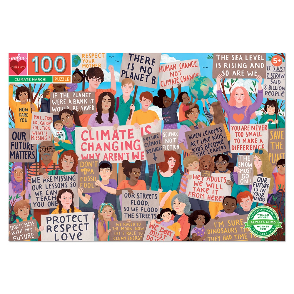 eeBoo - Climate March - 100 Piece Jigsaw Puzzle for Kids -**