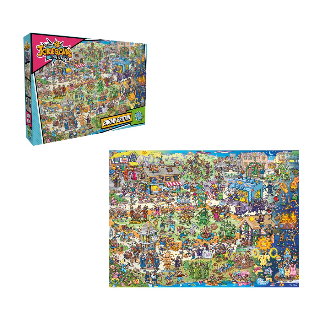 Gibsons - Jokesaws: Barmy Britain - 1000 Piece Jigsaw Puzzle