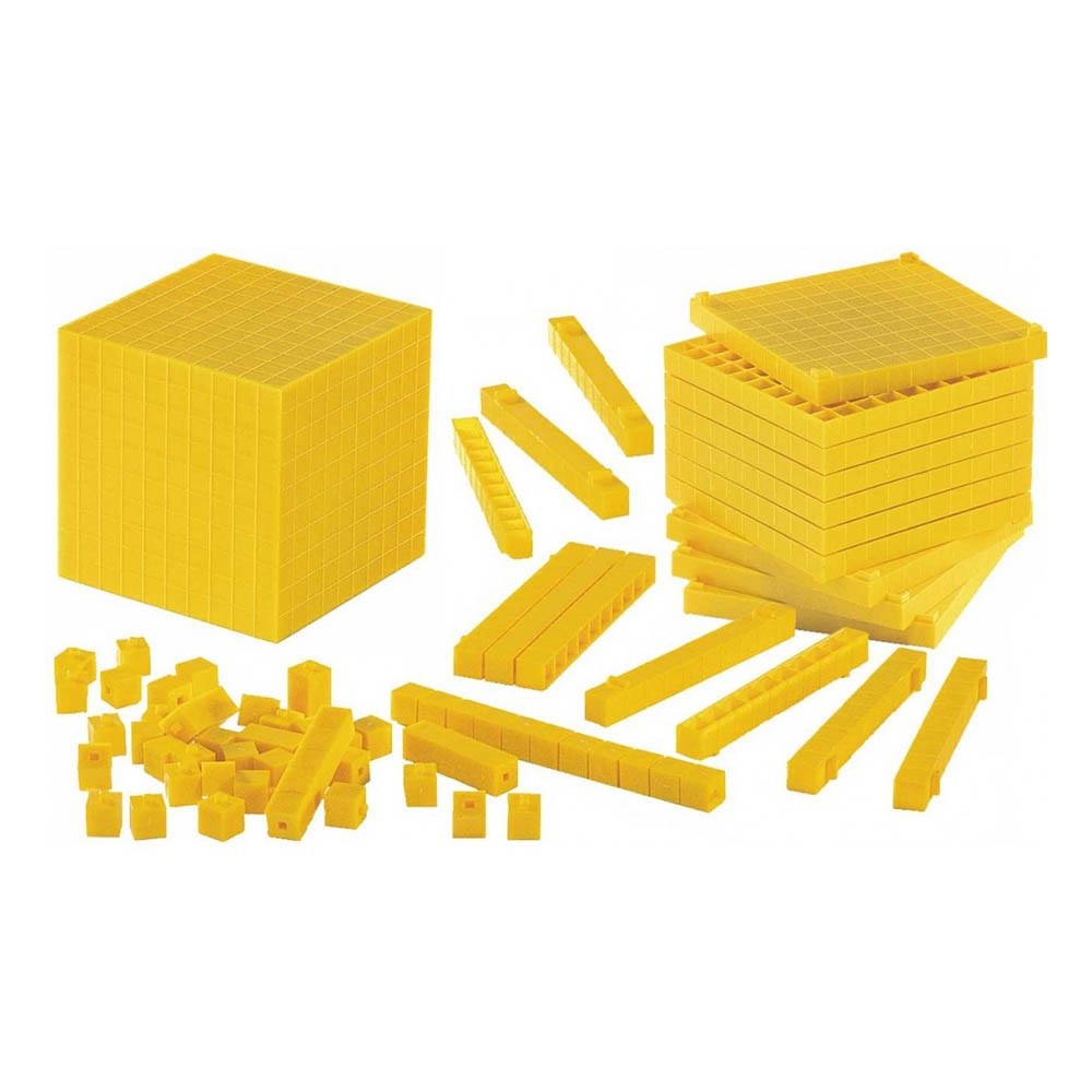 Gigo - Base Ten Linking Set - Yellow - 161pcs Polybag