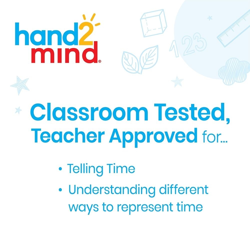 Hand2Mind - Time Representation Dice: Early Math Learning Activity - 16pcs