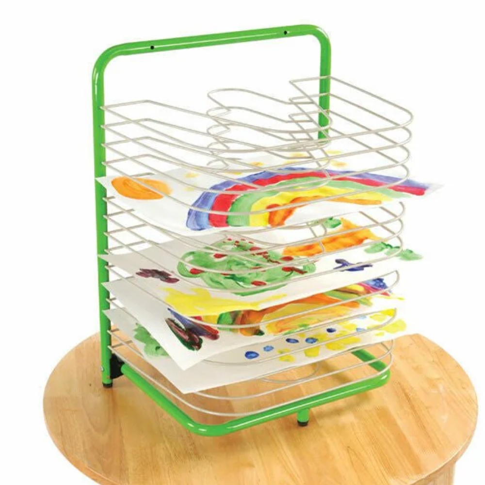 EDX Education - Desk Top/ Wall Mounted Art Drying Rack - 15 Shelves