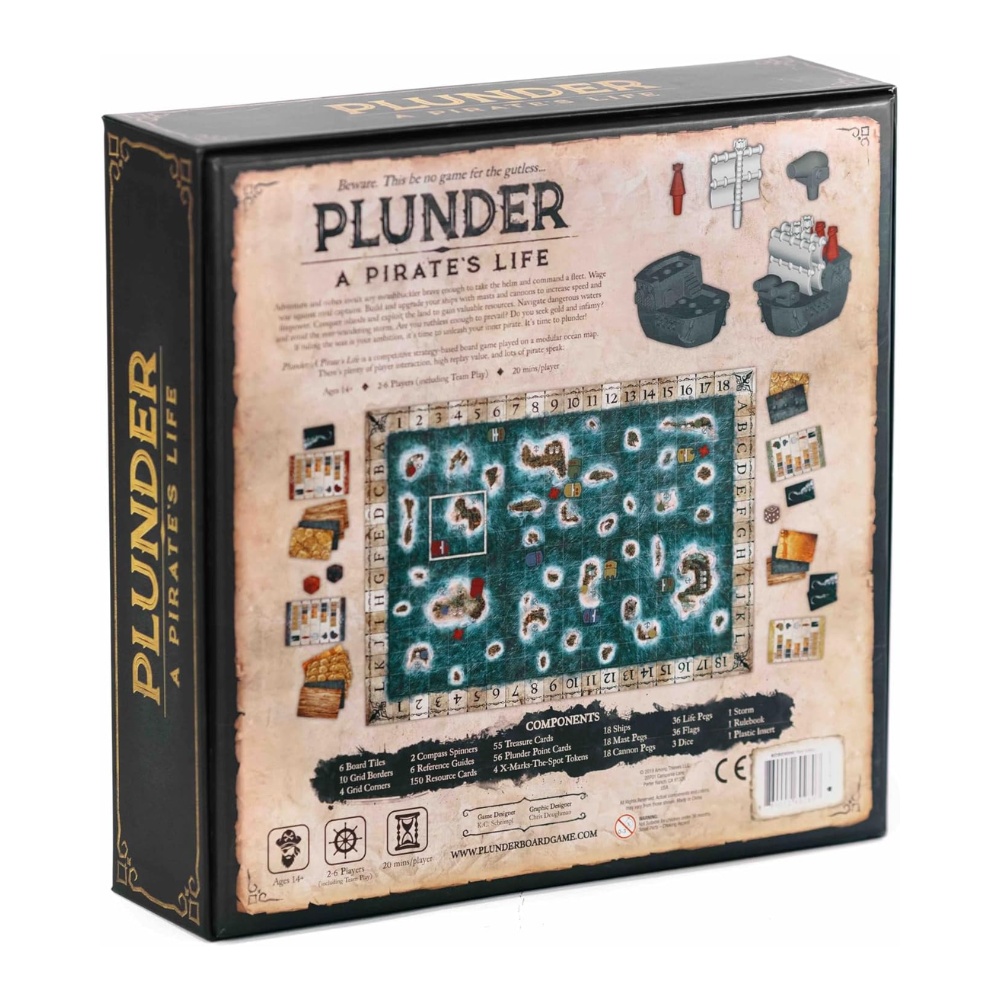 Lost Boy Entertainment - Plunder: A Pirate's Life - Strategy Board Game - 2 to 6 Players