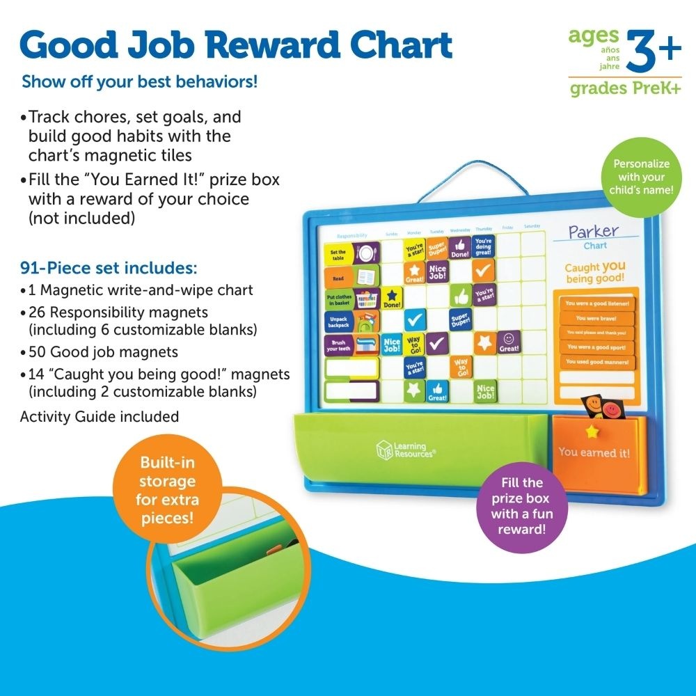 Learning Resources - Good Job Magnetic Reward Chart - Behaviour Goals
