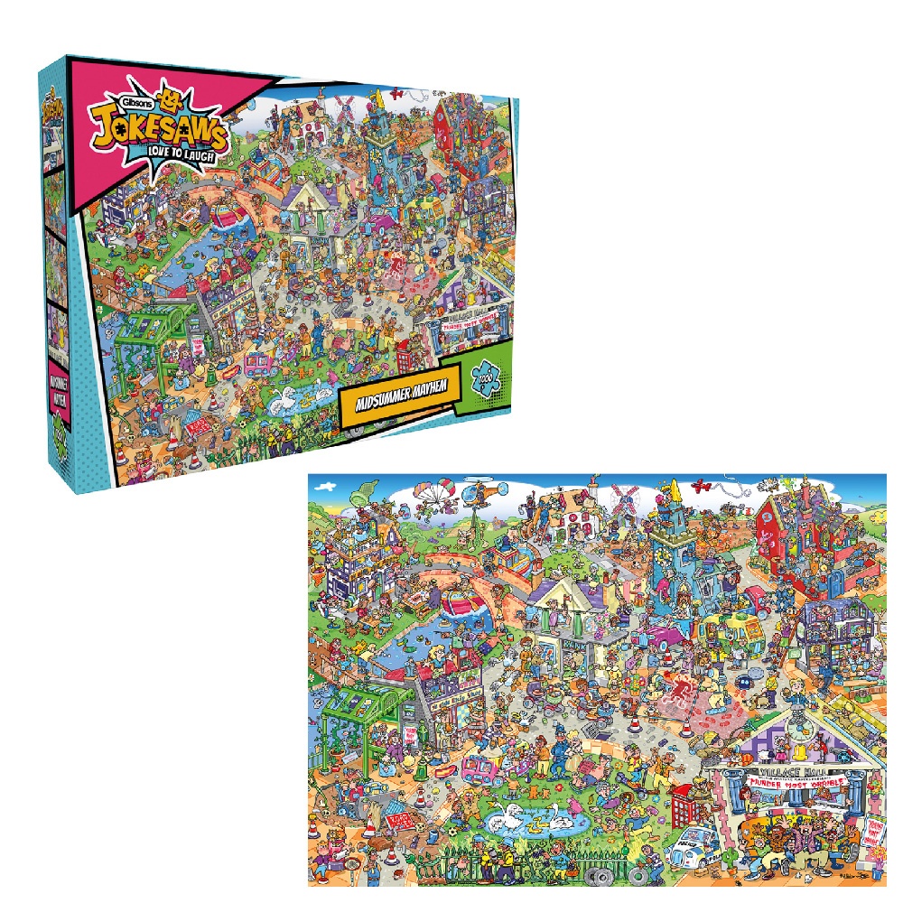 Gibsons - Jokesaws: Midsummer Mayhem - 1000 Piece Jigsaw Puzzle