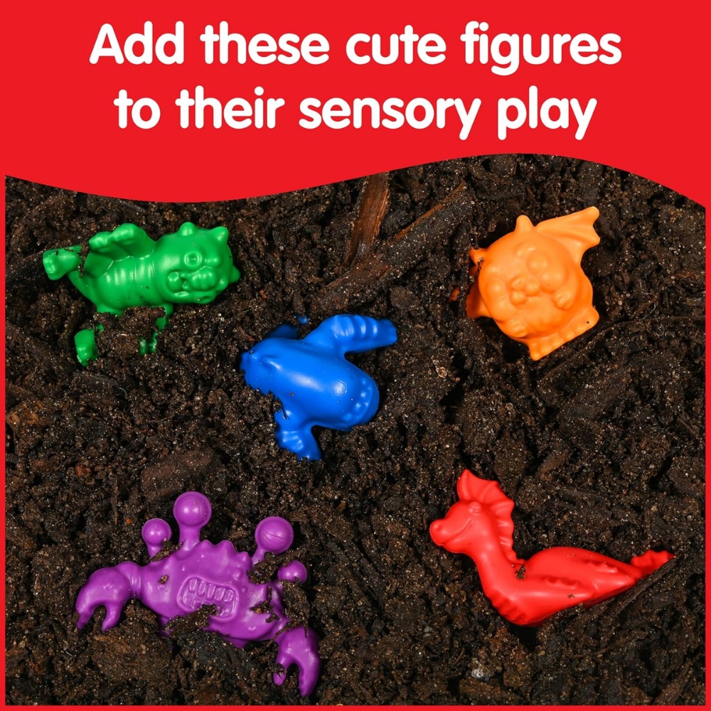 EDX Education - Monster Counters & Tweezer in Jar - 36pc Math Manipulative