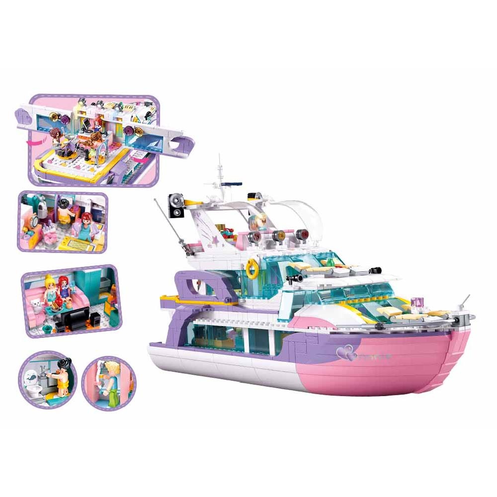 Sluban Building Set: Girls Dream - Yacht - 1108pcs