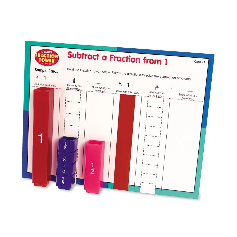 Learning Resources - Deluxe Fraction Tower Cubes Activity Set