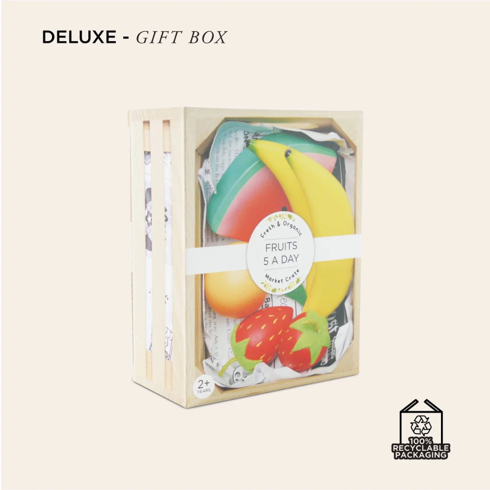 Le Toy Van - Wooden Smoothie Fruit Food Crate - 7pcs