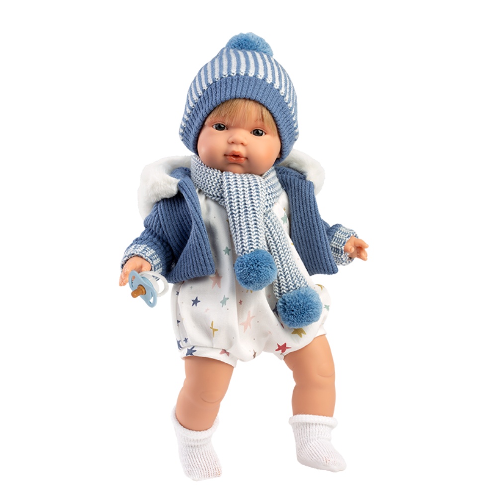 Llorens - Baby Boy Doll with Crying Mechanism, Clothing, & Accessories: Sasha - 38cm