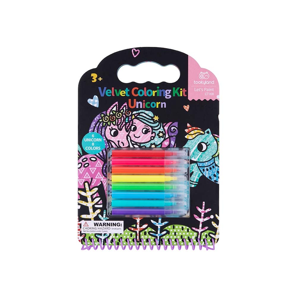 TookyToy - Velvet Coloring Kit - Unicorn