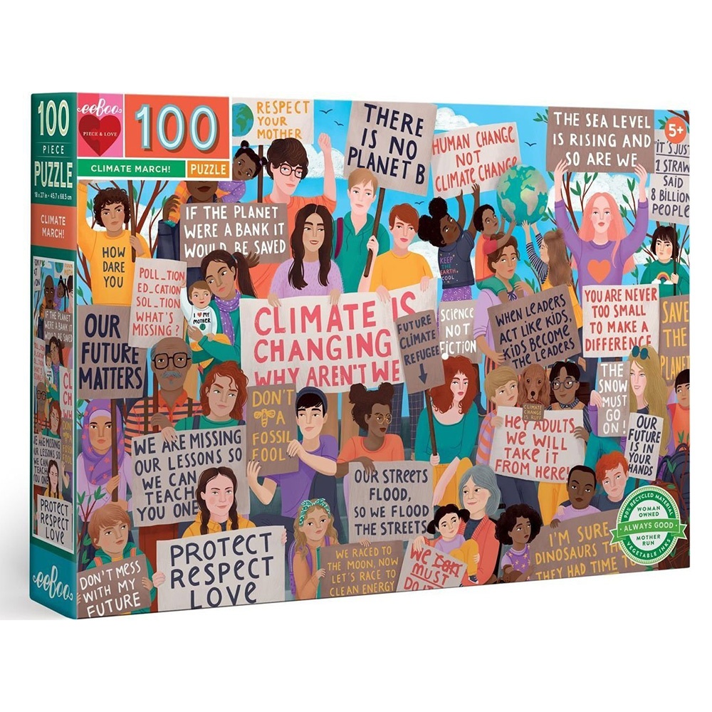 eeBoo - Climate March - 100 Piece Jigsaw Puzzle for Kids -**