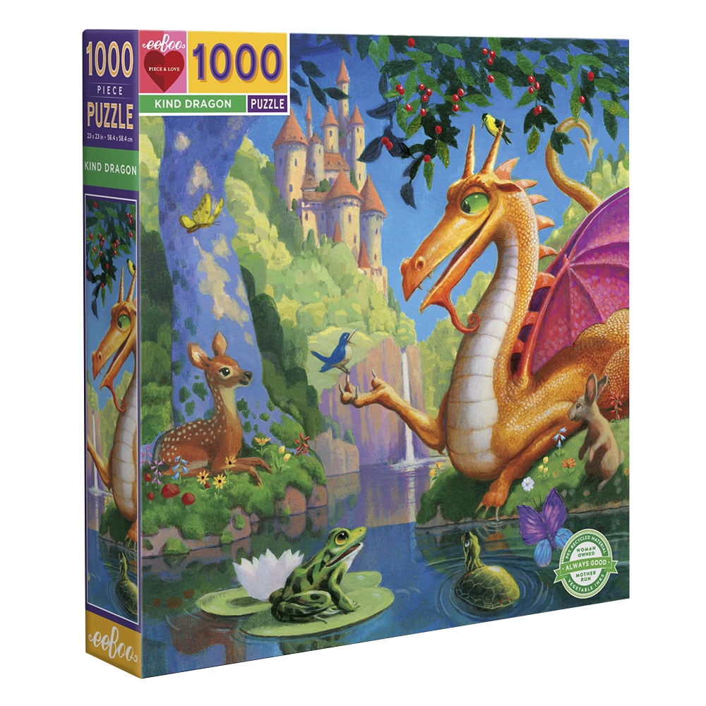 eeBoo - Kind Dragon 1000 Pieces Square Puzzle