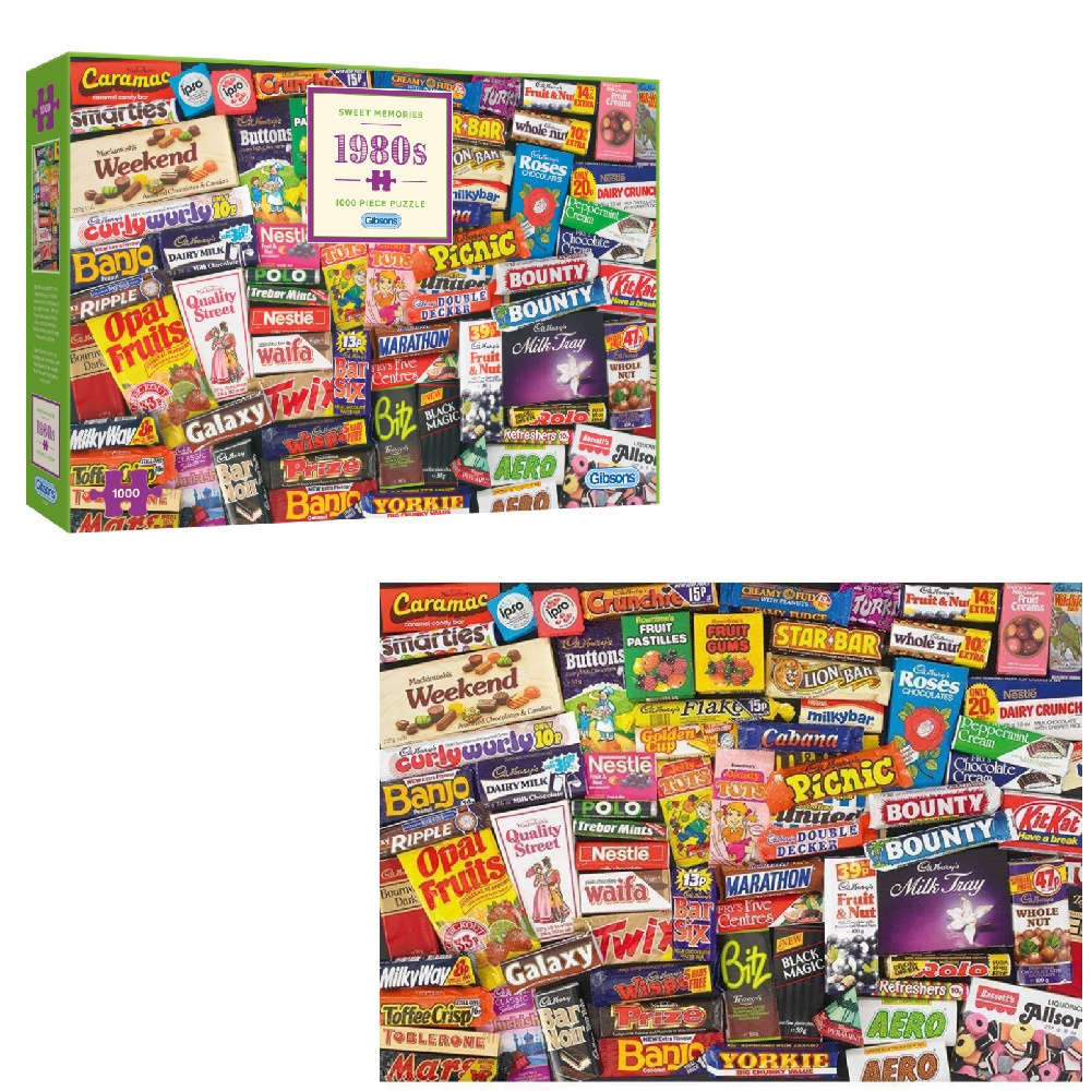 Gibsons - 1980s Sweet Memories - 1000 Piece Jigsaw Puzzle