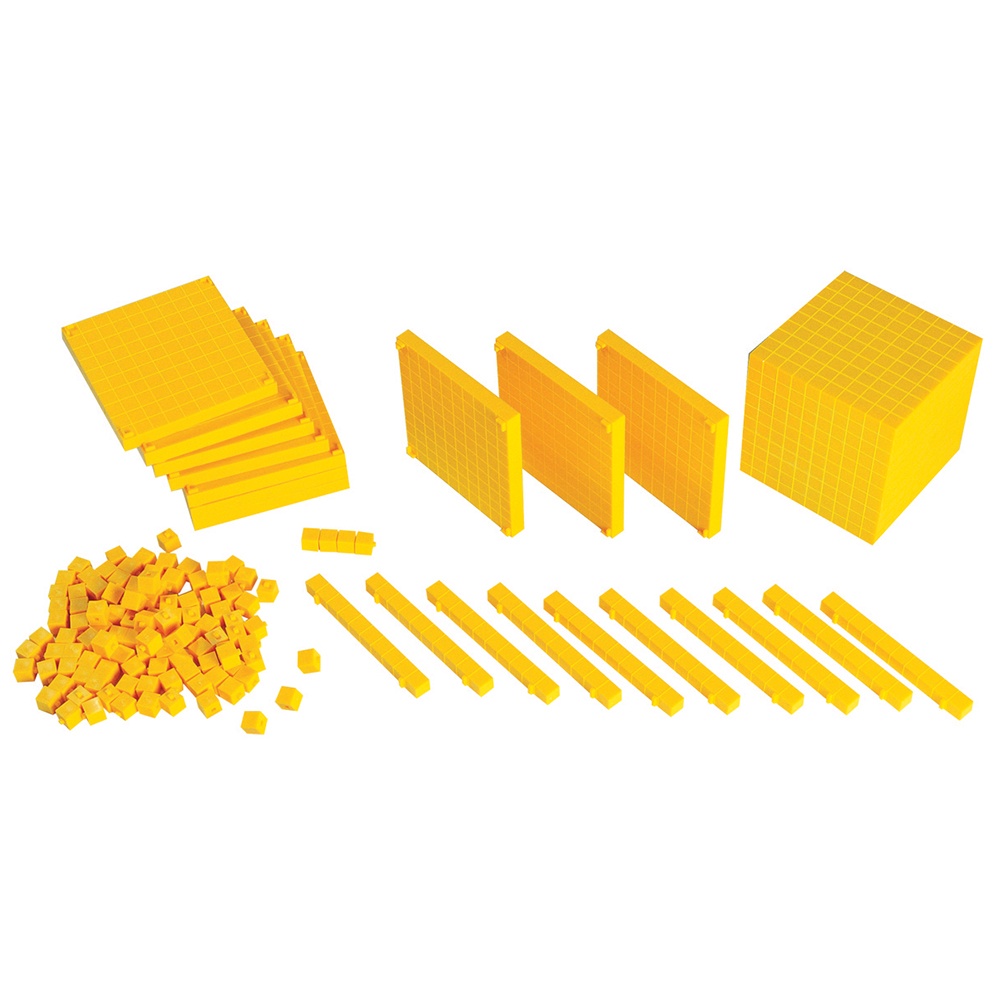 Gigo - Base Ten Linking Set - Yellow - 161pcs Polybag