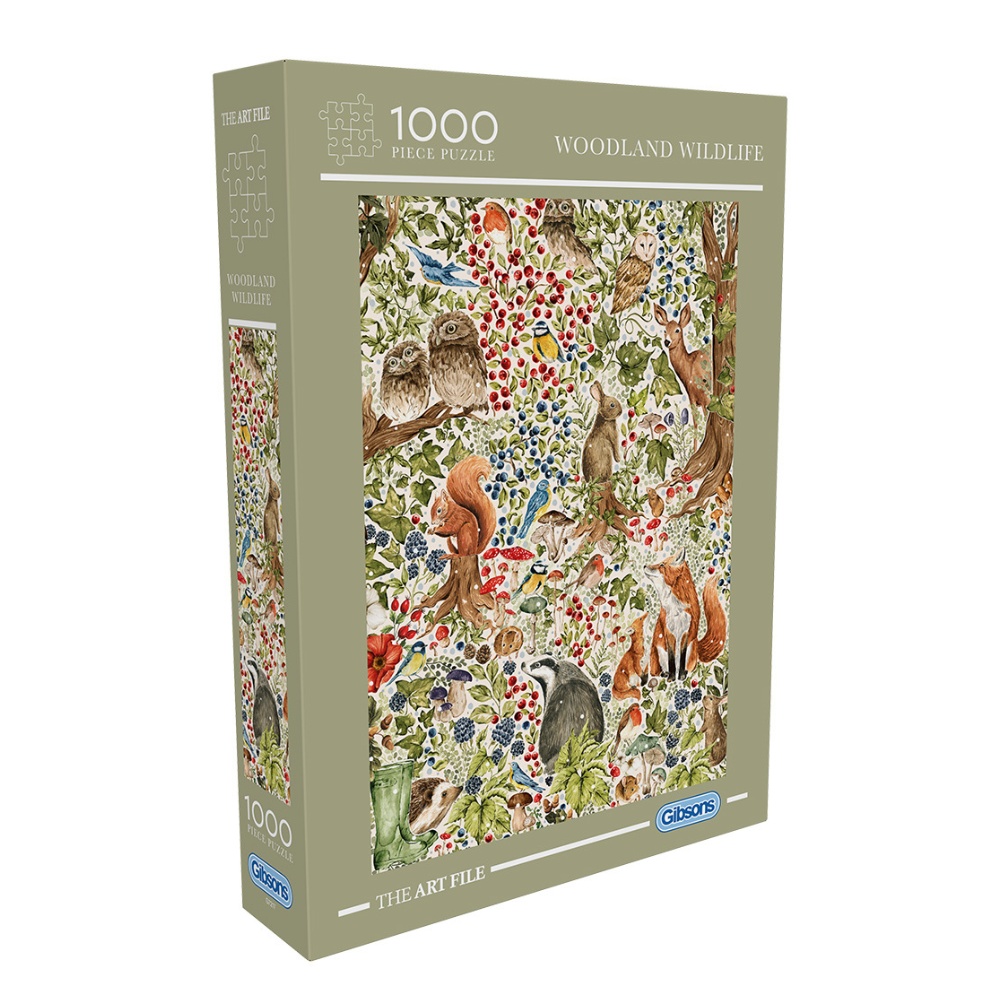 Gibsons - The Art File: Woodland Wildlife - 1000 Piece Jigsaw Puzzle