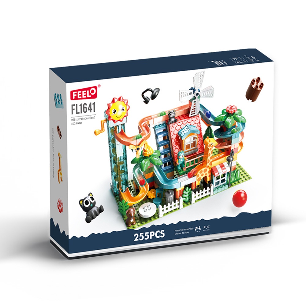 Feelo - Animal Theme Park - Large Building Block Set - 255 Pieces