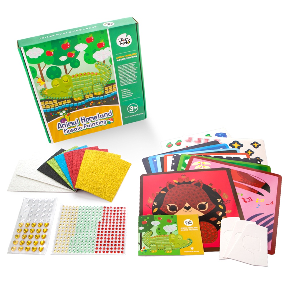 Jar Meló - Mosaic Sticker Art Kit - Animal Craft Set