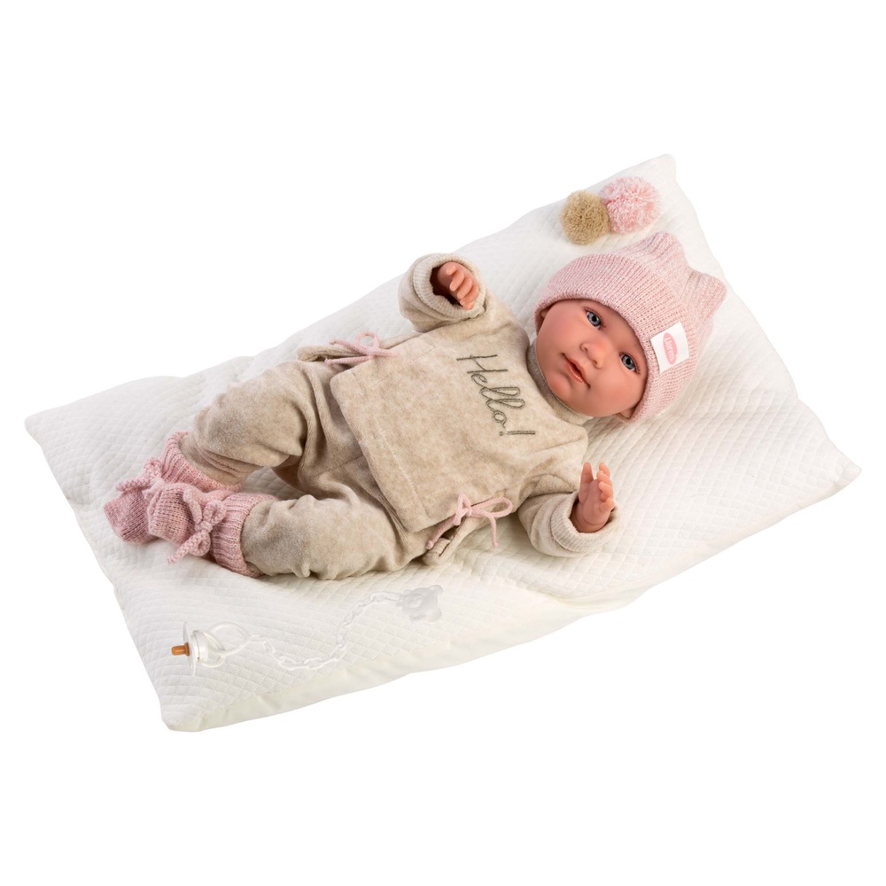 Llorens - Baby Girl Doll with Outfit & Cushion: Mimi - 42cm